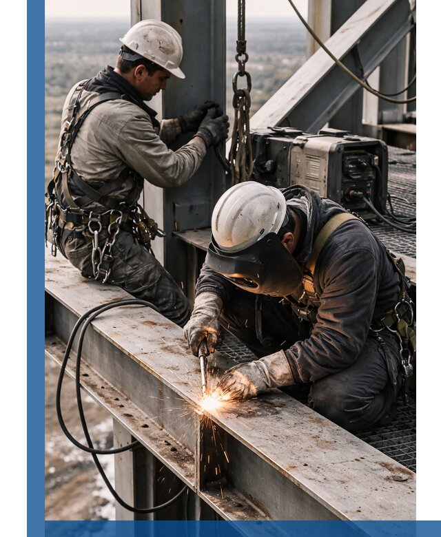 Высотные сварочные работы в Морозовске для промышленных объектов