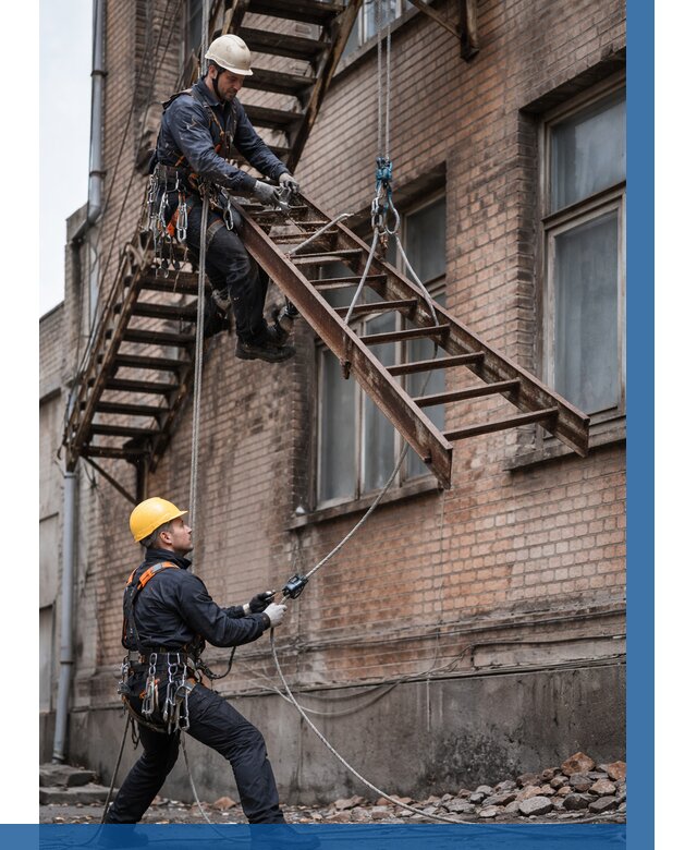 Демонтаж пожарной лестницы в Морозовске от 12319 р. | ВЫСОТНИК-Мрз