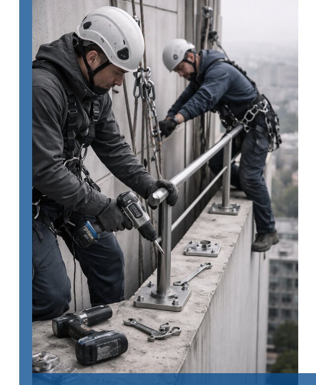 Монтаж перил на высоте в Морозовске для жилых и промобъектов