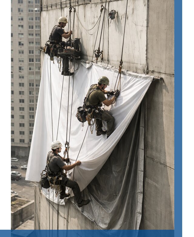 Замена баннерного полотна в Морозовске от 6673 р. | ВЫСОТНИК-Мрз—заказать