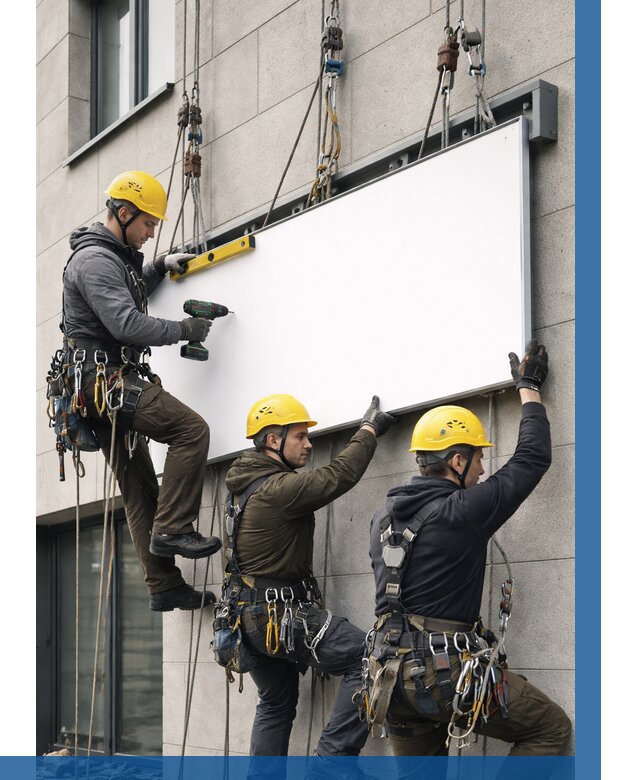 Монтаж рекламной вывески в Морозовске от 8213 р. | ВЫСОТНИК-Мрз