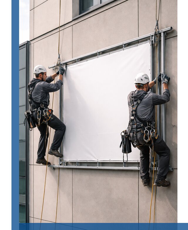 Монтаж наружной рекламной вывески в Морозовске под ключ