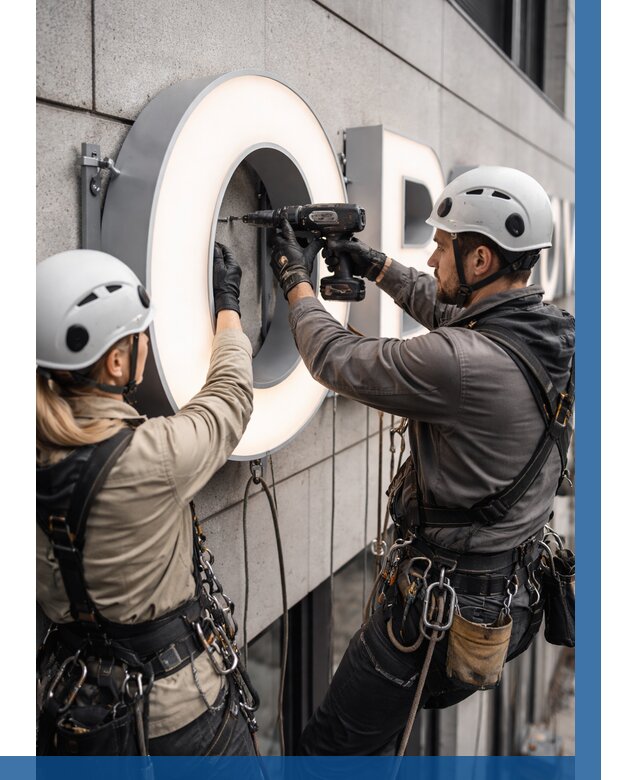 Монтаж световых букв в Морозовске от 3080 р. под ключ ВЫСОТНИК-Мрз