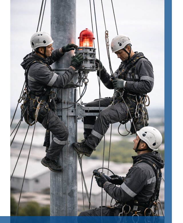 Монтаж заградительных огней в Морозовске от 8726 р. | ВЫСОТНИК-Мрз