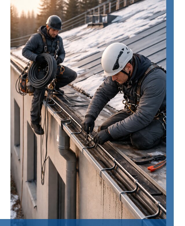 Монтаж греющего кабеля на кровле в Морозовске от 462 р. | ВЫСОТНИК-Мрз
