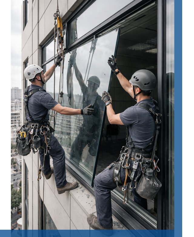 Замена стеклопакетов на высоте в Морозовске от 5646 р. | ВЫСОТНИК-Мрз