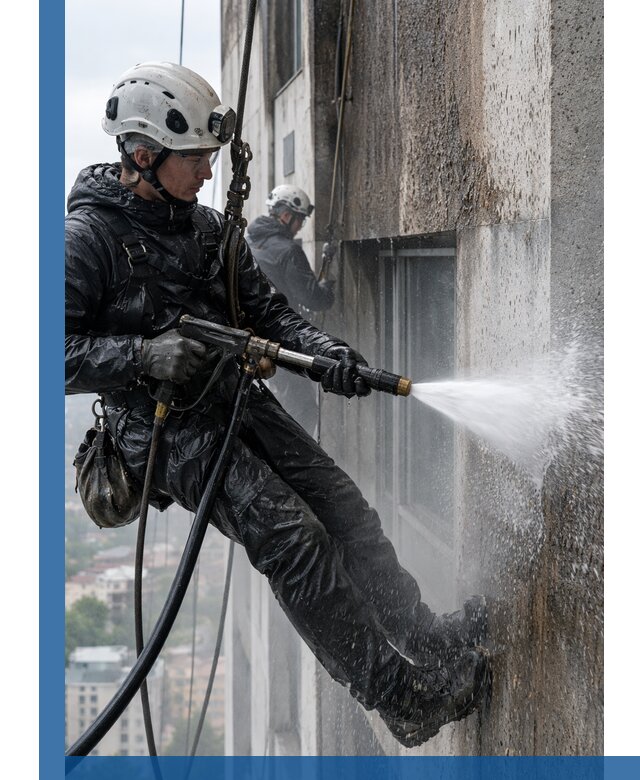 Гидроструйная очистка фасадов и конструкций в Морозовске