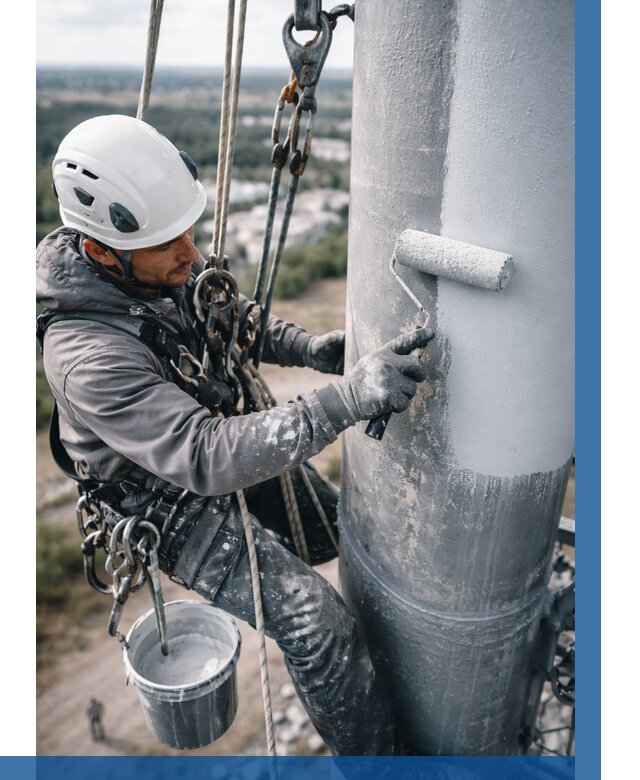 Покраска мачт связи под ключ в Морозовске от 873 р. | ВЫСОТНИК-Мрз