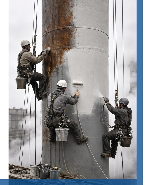 Покраска дымовых труб в Морозовске от 8726 р. | ВЫСОТНИК-Мрз