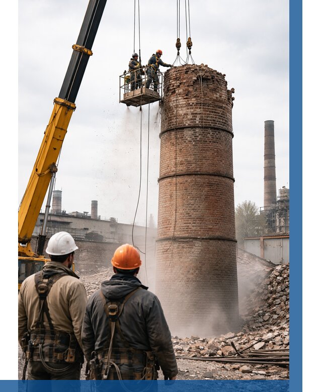 Демонтаж дымовой трубы в Морозовске от 92394 р. | ВЫСОТНИК-Мрз, смета