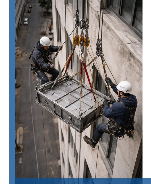 Спуск и подъем грузов по фасаду в Морозовске для зданий