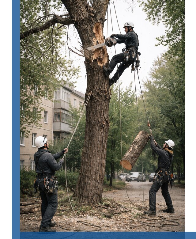 Срочное удаление аварийных деревьев в Морозовске с гарантией безопасности