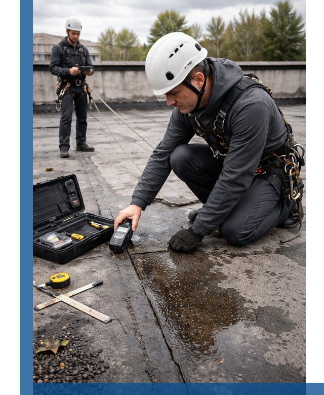 Обследование кровли на протечки и выявление дефектов в Морозовске